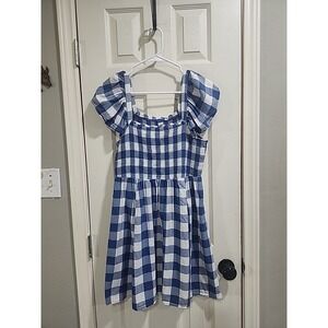 blue gingham dress old navy Navy Gingham Oasis Dress S main image 1
